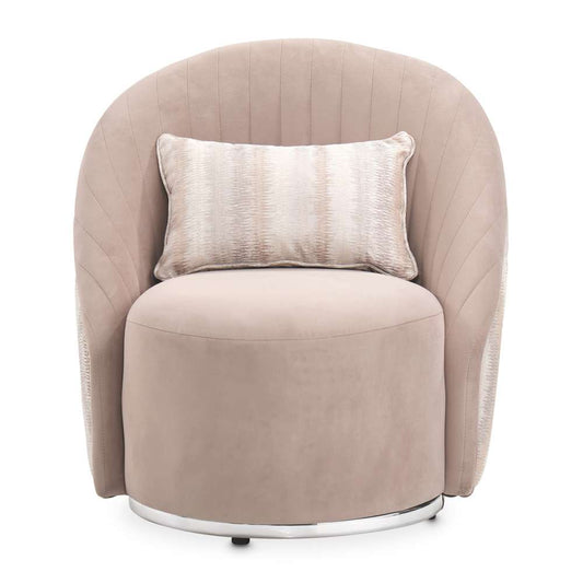 AICO by Michael Amini - Lucca Swivel Chair - Silver - LFR-LUCA839-NGT-808 veiw 2