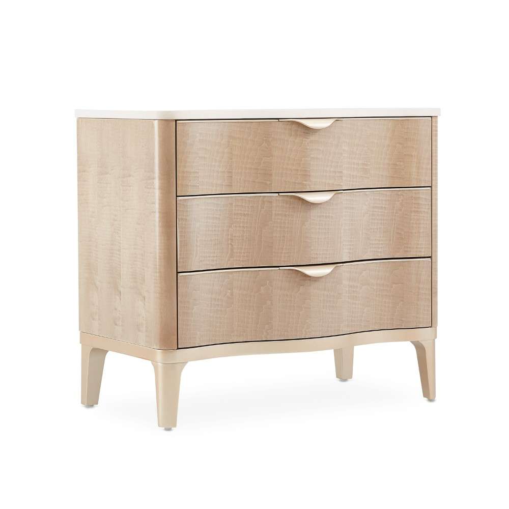 AICO by Michael Amini - Malibu Crest 3-Drawer Nightstand - Blush - N9007040-131 veiw 7
