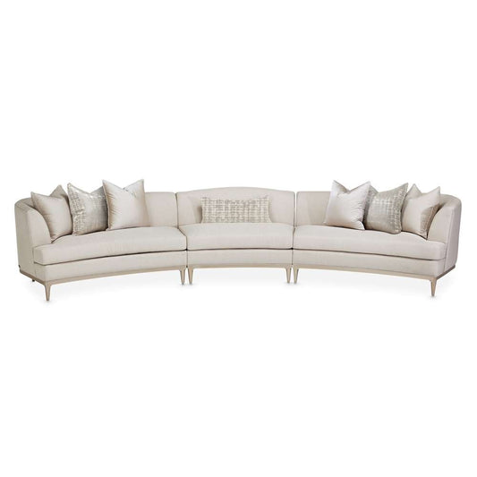 AICO by Michael Amini - Malibu Crest 3-Piece Sofa - Pearl/Chardonnay - N9007-3PC-PEARL-822 veiw 1