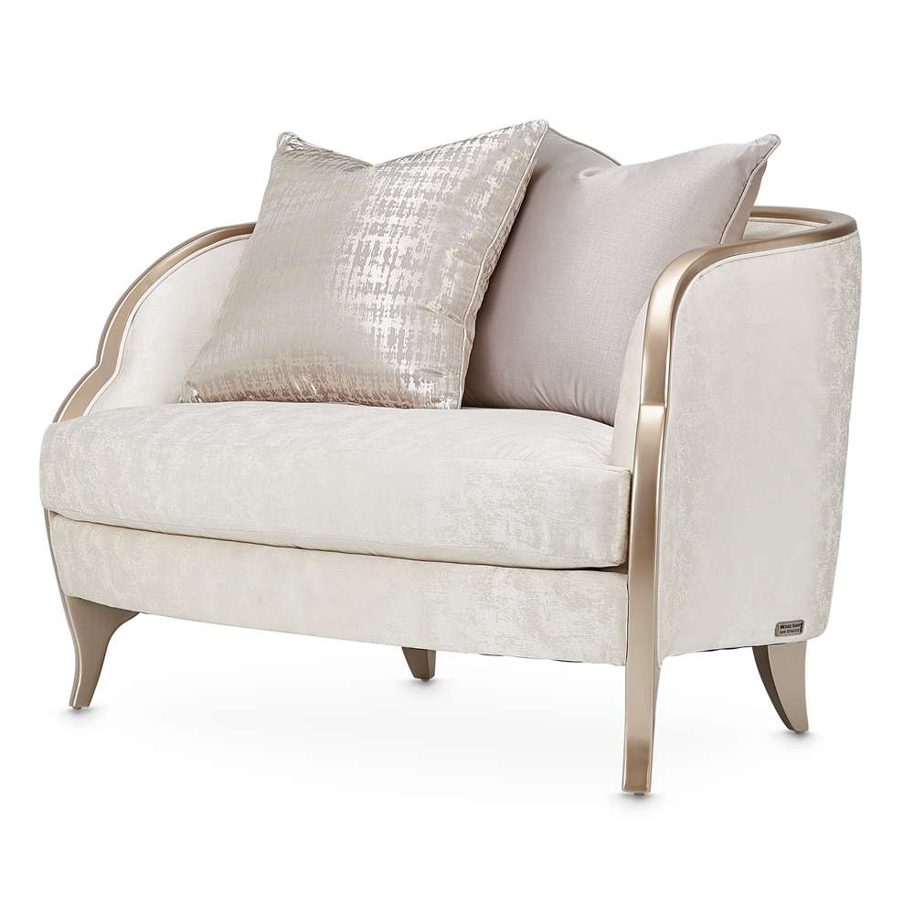 AICO by Michael Amini - Malibu Crest Chair and Half - Cloud White/Chardonnay - N9007838-CLDWH-822 veiw 1