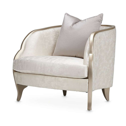 AICO by Michael Amini - Malibu Crest Chair - Cloud White/Chardonnay - N9007835-CLDWH-822 veiw 1