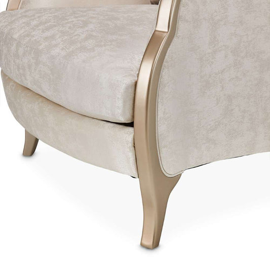 AICO by Michael Amini - Malibu Crest Chair - Cloud White/Chardonnay - N9007835-CLDWH-822 veiw 2