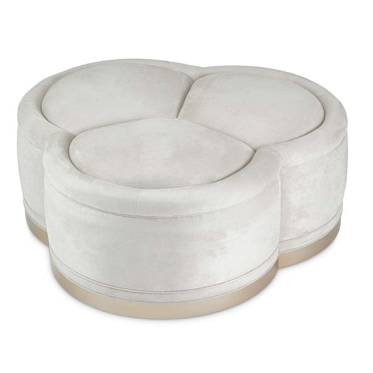 AICO by Michael Amini - Malibu Crest Cocktail Ottoman - Chardonnay - N9007879-DOSKN-822 veiw 1