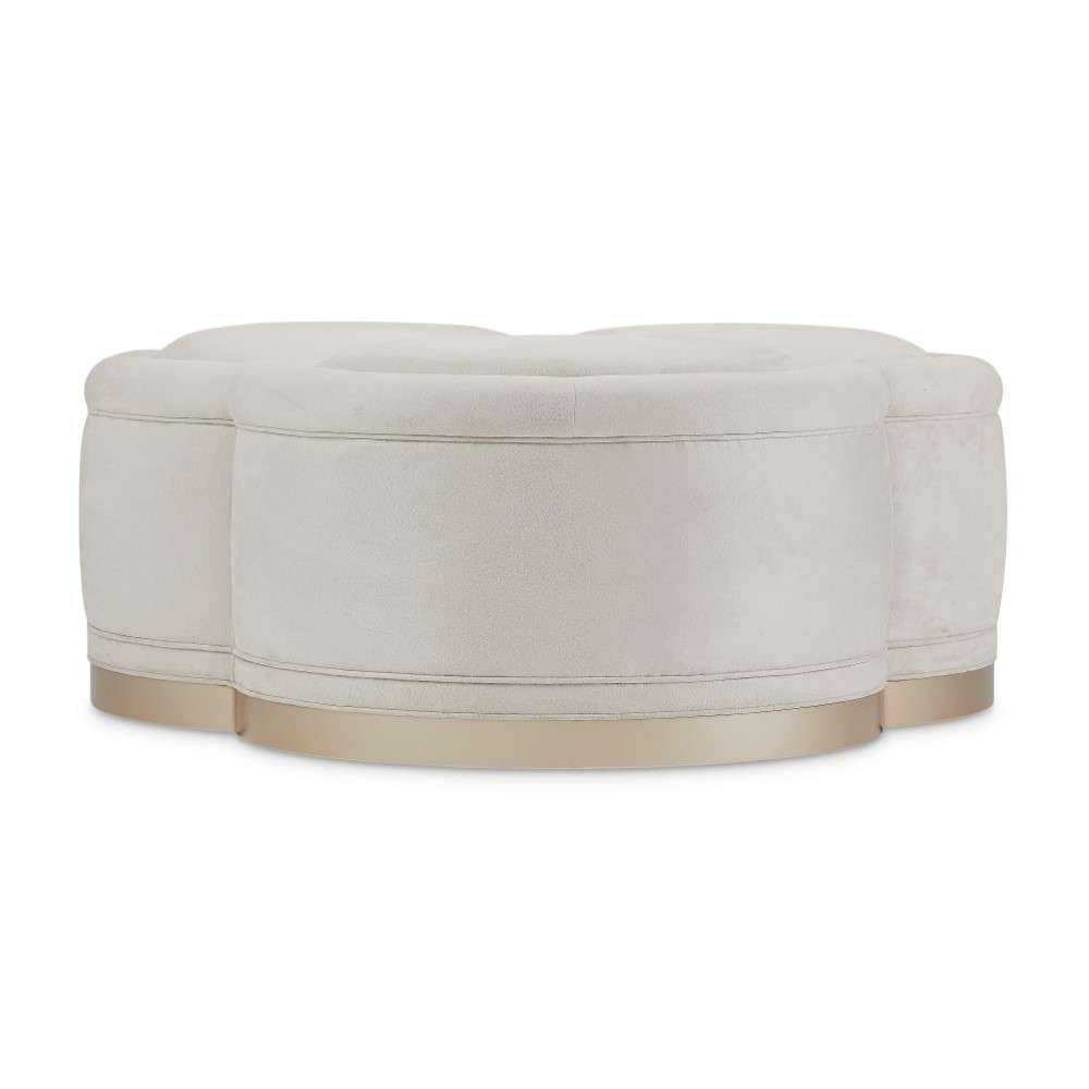 AICO by Michael Amini - Malibu Crest Cocktail Ottoman - Chardonnay - N9007879-DOSKN-822 veiw 3