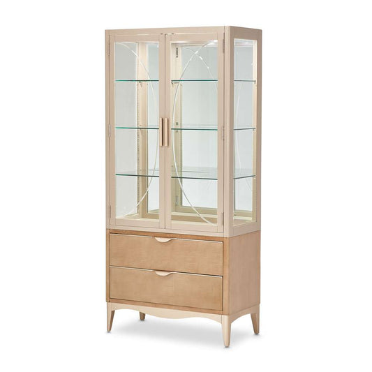 AICO by Michael Amini - Malibu Crest Display Cabinet - Chardonnay - N9007209-822 veiw 1