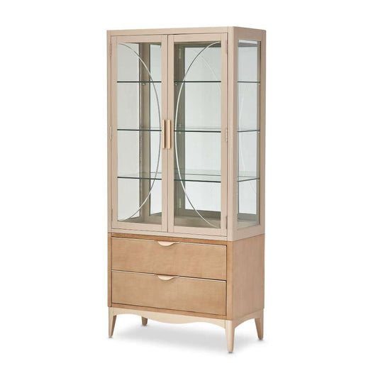 AICO by Michael Amini - Malibu Crest Display Cabinet - Chardonnay - N9007209-822 veiw 2