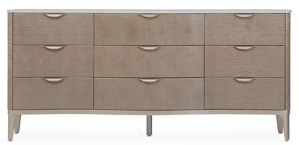 AICO by Michael Amini - Malibu Crest Dresser with Mirror - Blush - N9007050SA-260-131 veiw 4
