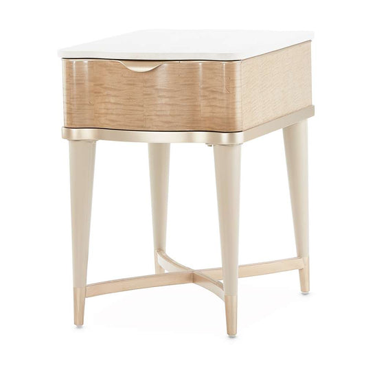 AICO by Michael Amini - Malibu Crest End Table - Blush - N9007202-131 veiw 1