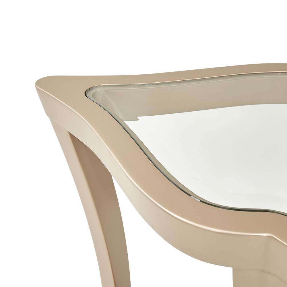 AICO by Michael Amini - Malibu Crest End Table with Glass Top - Chardonnay - N9007224-822 veiw 8
