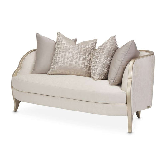 AICO by Michael Amini - Malibu Crest Loveseat - Cloud White/Chardonnay - N9007825-CLDWH-822 veiw 1