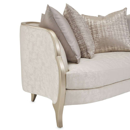 AICO by Michael Amini - Malibu Crest Loveseat - Cloud White/Chardonnay - N9007825-CLDWH-822 veiw 6