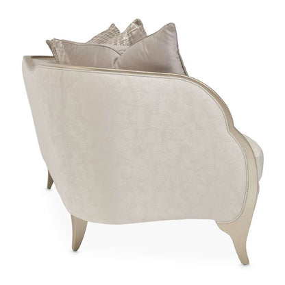 AICO by Michael Amini - Malibu Crest Loveseat - Cloud White/Chardonnay - N9007825-CLDWH-822 veiw 7
