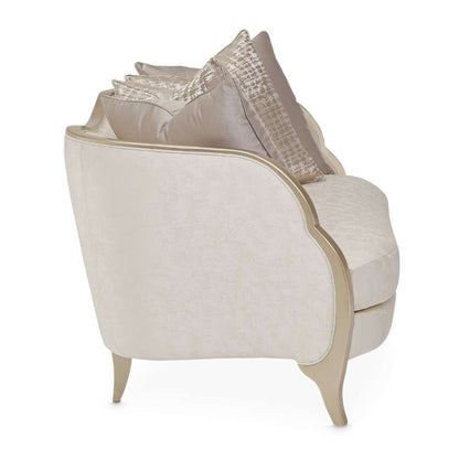AICO by Michael Amini - Malibu Crest Loveseat - Cloud White/Chardonnay - N9007825-CLDWH-822 veiw 8