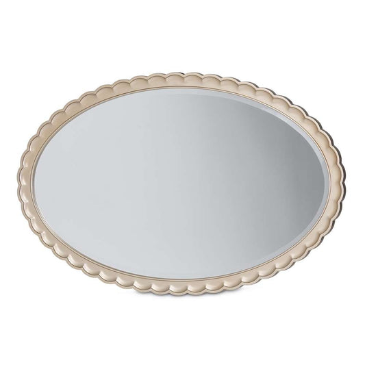 AICO by Michael Amini - Malibu Crest Oval Wall Mirror - Chardonnay - N9007260-822 veiw 1