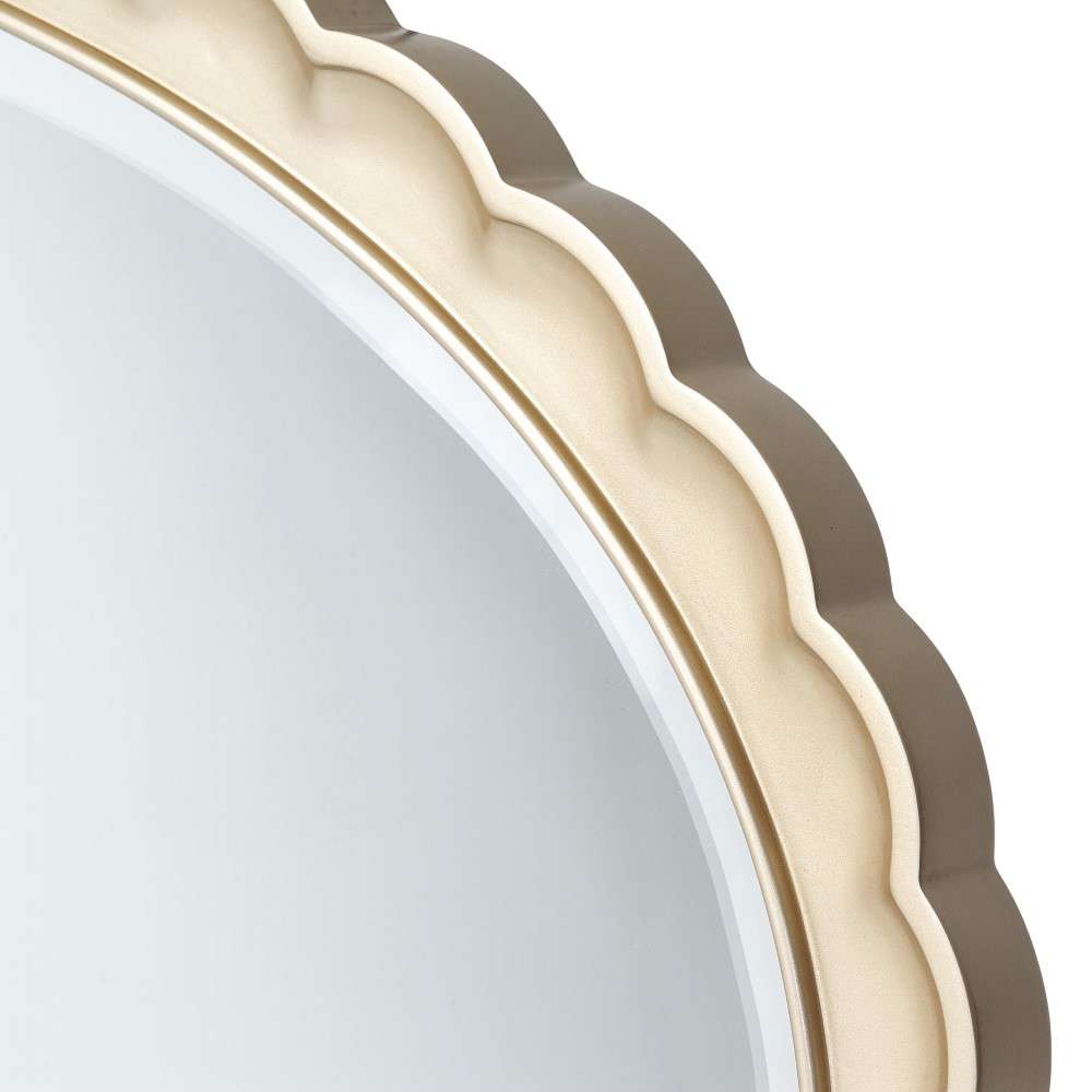 AICO by Michael Amini - Malibu Crest Oval Wall Mirror - Chardonnay - N9007260-822 veiw 4