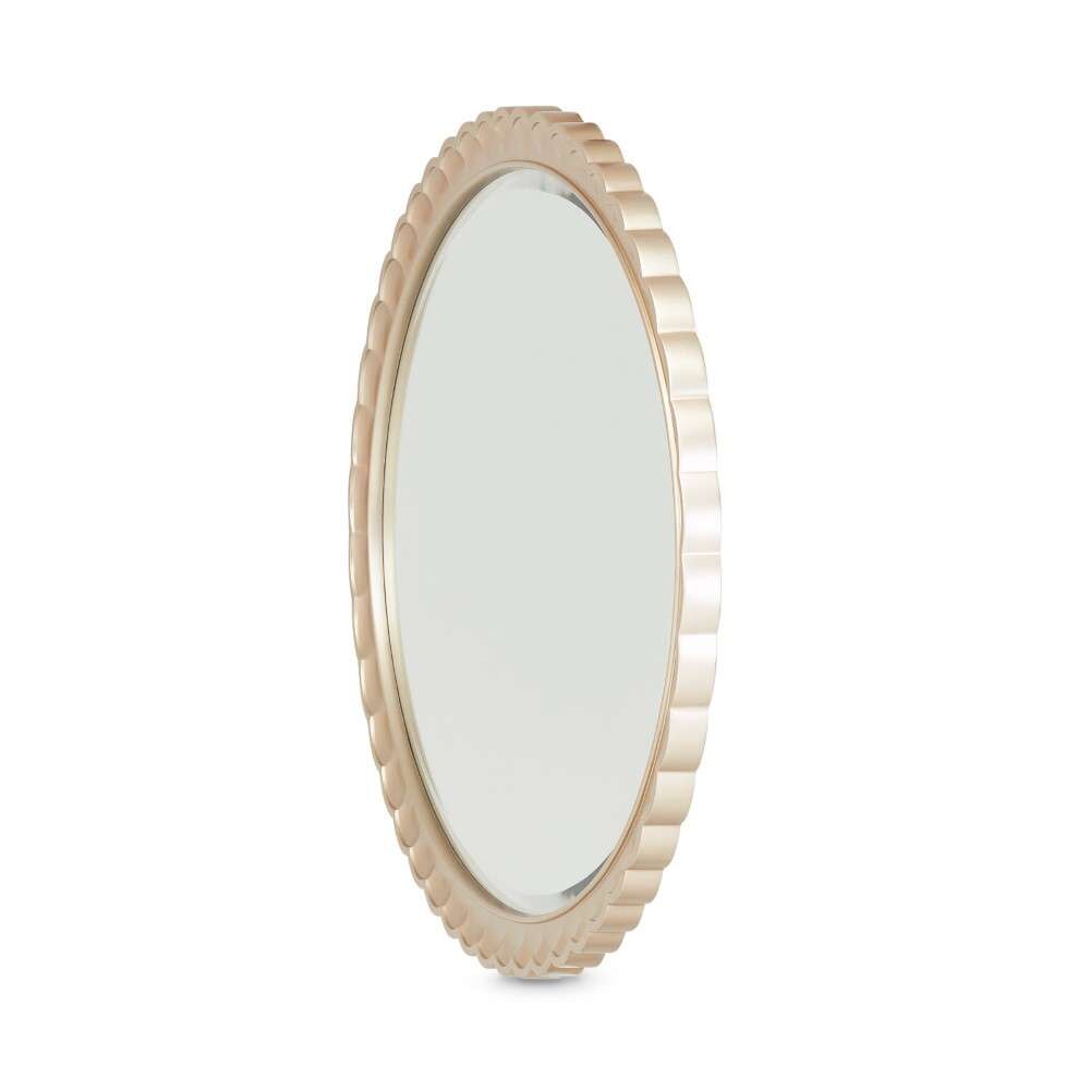 AICO by Michael Amini - Malibu Crest Oval Wall Mirror - Chardonnay - N9007260-822 veiw 5