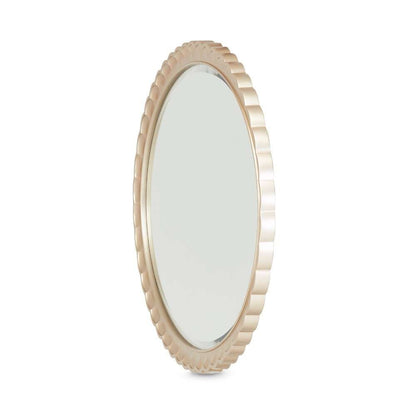 AICO by Michael Amini - Malibu Crest Oval Wall Mirror - Chardonnay - N9007260-822 veiw 5