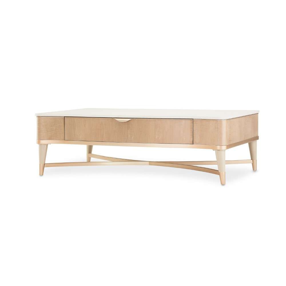 AICO by Michael Amini - Malibu Crest Rectangular Cocktail Table - Blush - N9007201-131 veiw 7