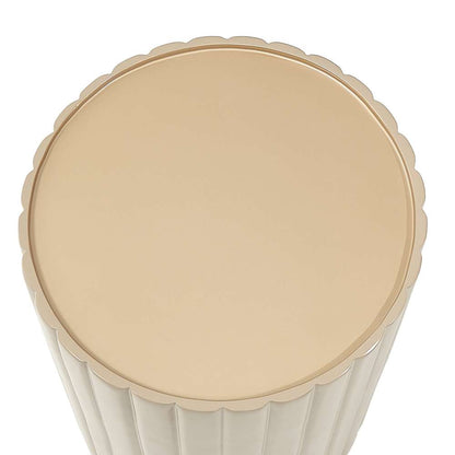 AICO by Michael Amini - Malibu Crest Round Chairside Table - Chardonnay - N9007226-822 veiw 2