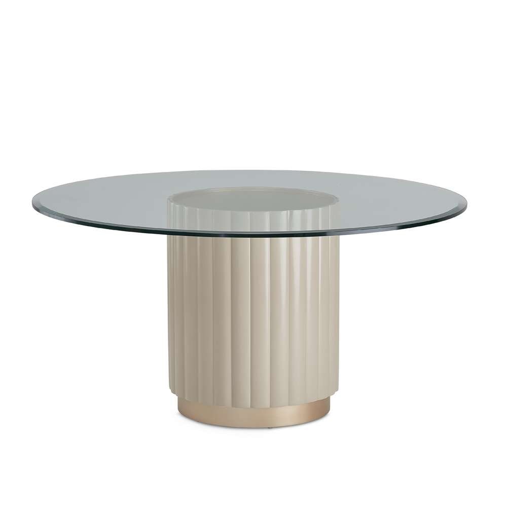 AICO by Michael Amini - Malibu Crest Round Dining Table - Chardonnay - N9007001-101-822 veiw 1