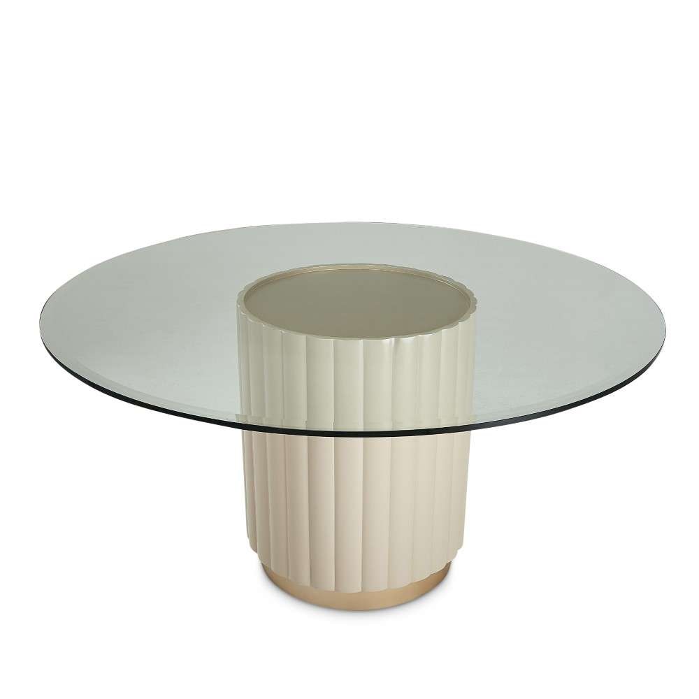 AICO by Michael Amini - Malibu Crest Round Dining Table - Chardonnay - N9007001-101-822 veiw 6