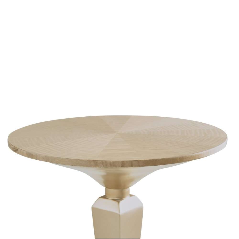 AICO by Michael Amini - Malibu Crest Round Pedestal Tea Table - Chardonnay - N9007225-822 veiw 5