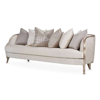 AICO by Michael Amini - Malibu Crest Sofa - Cloud White/Chardonnay - N9007816-CLDWH-822 veiw 4