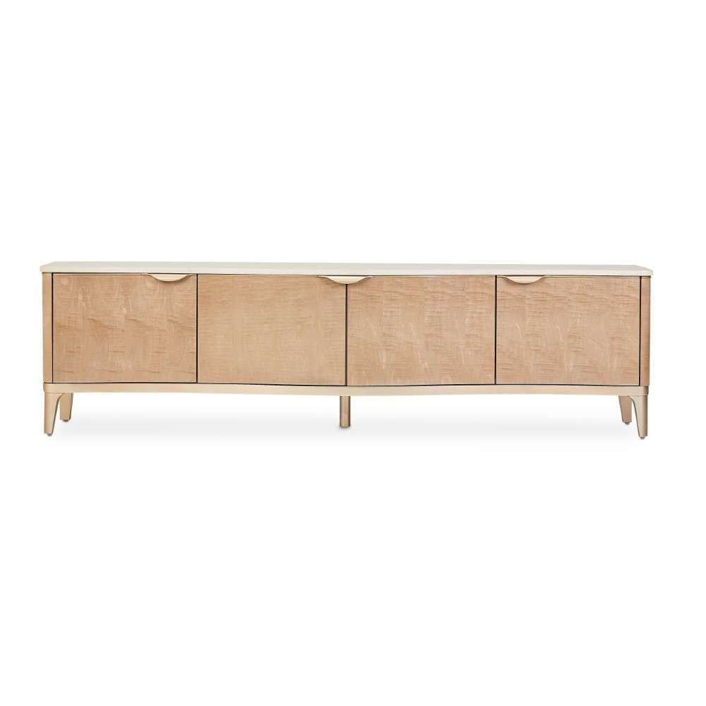 AICO by Michael Amini - Malibu Crest TV Console - Blush - N9007081-131 veiw 4
