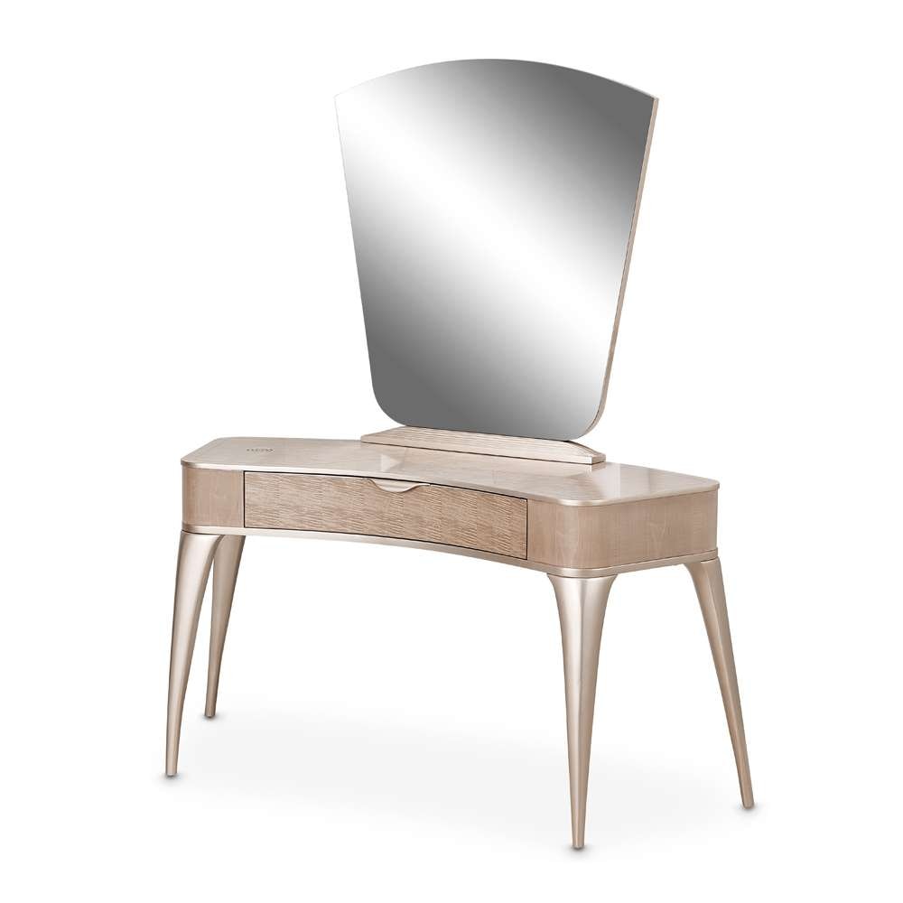 AICO by Michael Amini - Malibu Crest Vanity with Mirror - Blush - N9007058-68-131 veiw 1