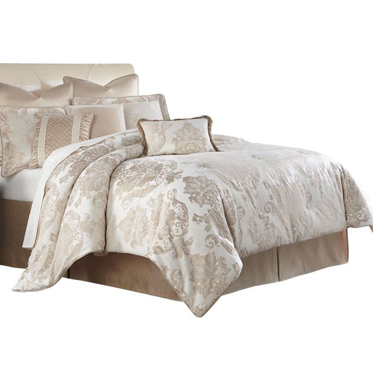 AICO by Michael Amini - Marbella 8-Piece Cal King Comforter Set - Sand - BKS-MRBLA-CK08-SND veiw 1