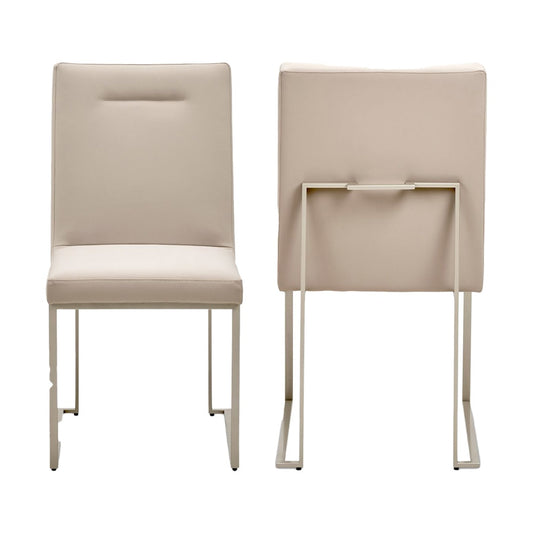 AICO by Michael Amini - Marin Dining Side Chair - Set of 2 - Greige - NKI-MRIN003-139 veiw 1