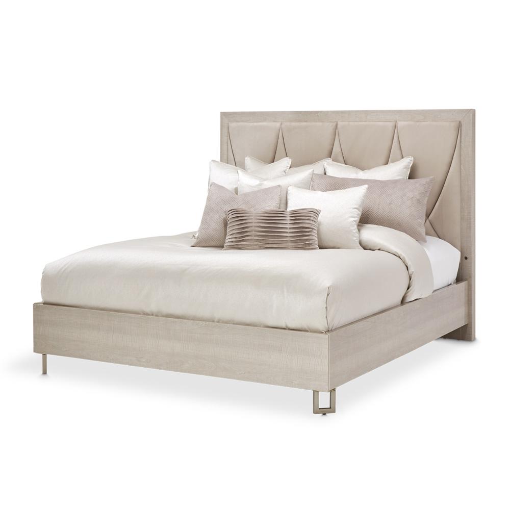 AICO by Michael Amini - Marin Eastern King Panel Bed - Greige - NKI-MRNEK-139 veiw 1