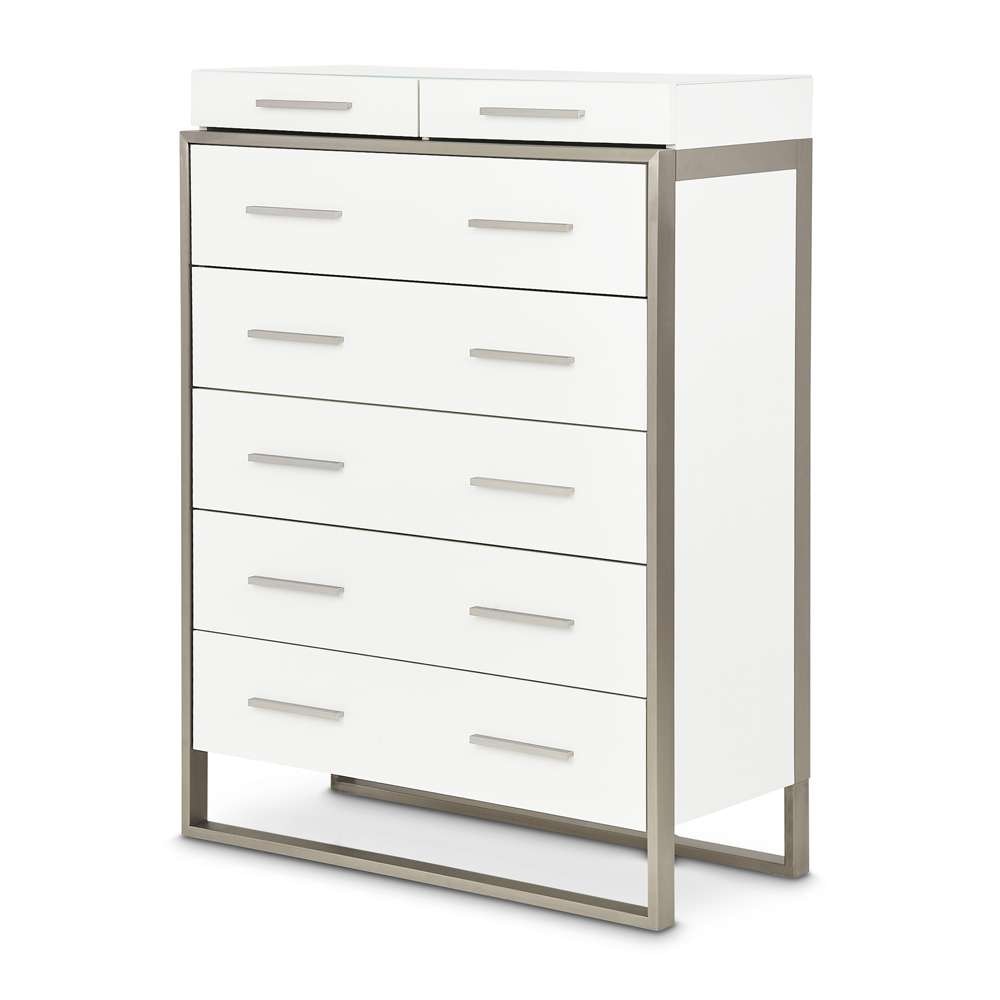 AICO by Michael Amini - Marquee 6-Drawer Chest - Cloud White - KI-MRQE070-108 veiw 1