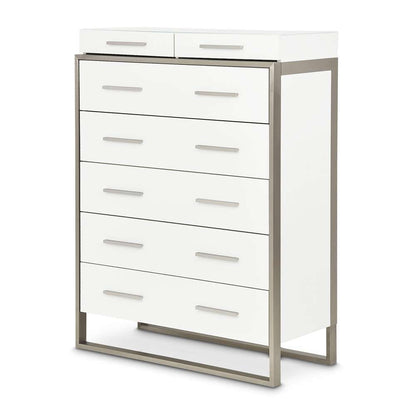 AICO by Michael Amini - Marquee 6-Drawer Chest - Cloud White - KI-MRQE070-108 veiw 1