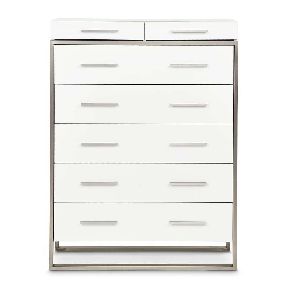 AICO by Michael Amini - Marquee 6-Drawer Chest - Cloud White - KI-MRQE070-108 veiw 2