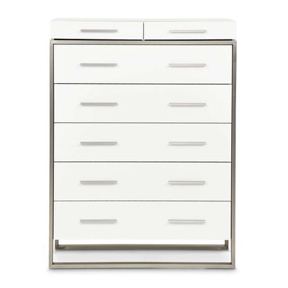 AICO by Michael Amini - Marquee 6-Drawer Chest - Cloud White - KI-MRQE070-108 veiw 2