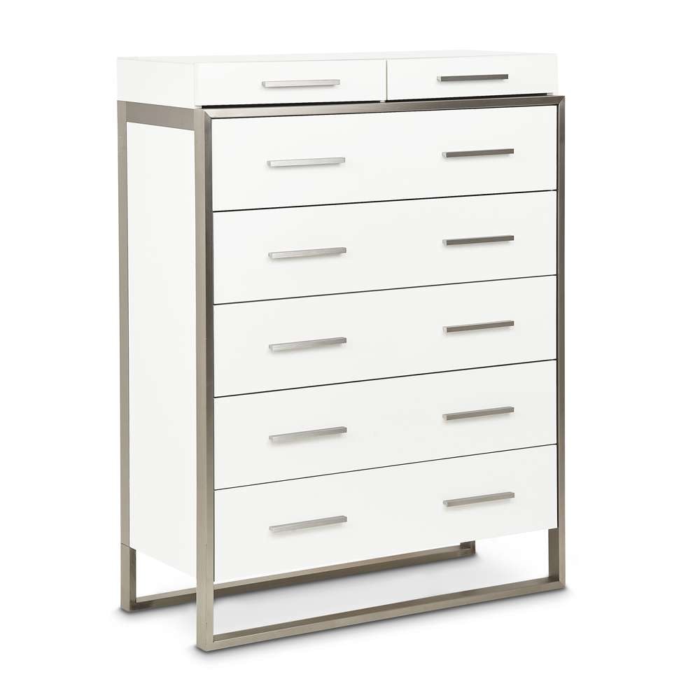 AICO by Michael Amini - Marquee 6-Drawer Chest - Cloud White - KI-MRQE070-108 veiw 3