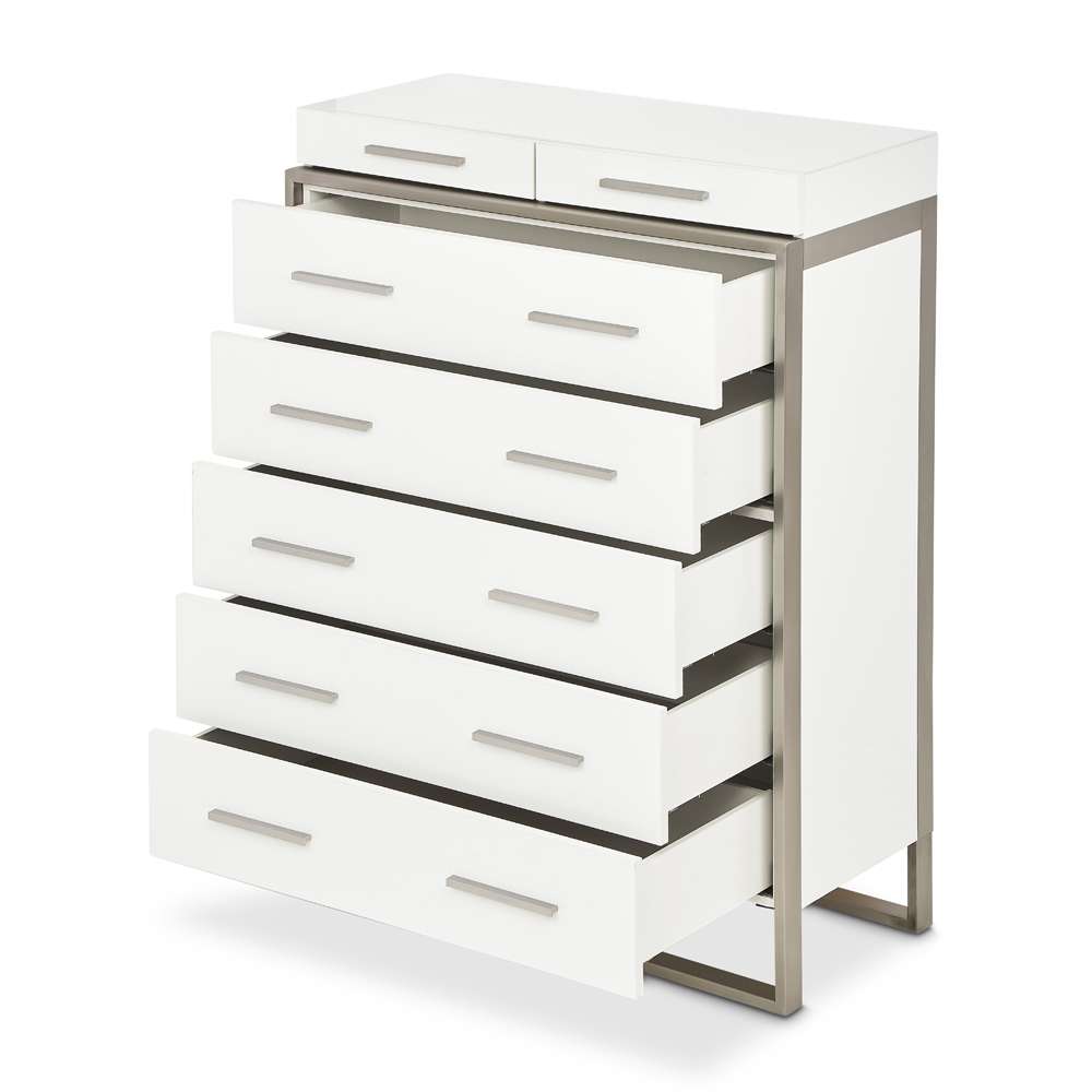 AICO by Michael Amini - Marquee 6-Drawer Chest - Cloud White - KI-MRQE070-108 veiw 9