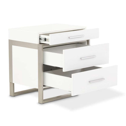 AICO by Michael Amini - Marquee Nightstand with LED Lights - Cloud White - KI-MRQE040-108 veiw 7