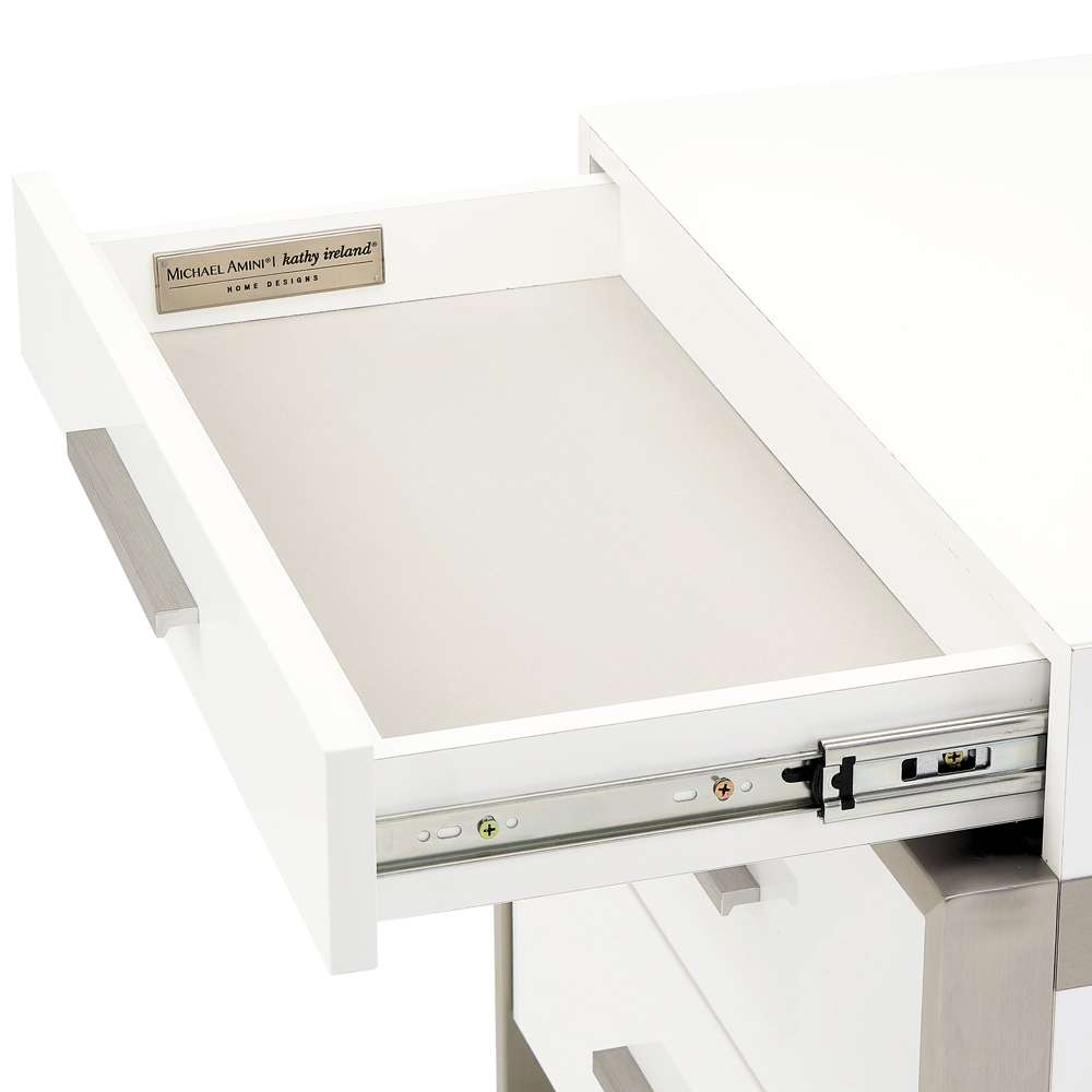 AICO by Michael Amini - Marquee Nightstand with LED Lights - Cloud White - KI-MRQE040-108 veiw 8