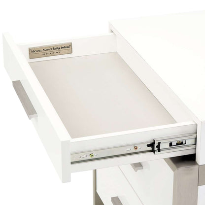 AICO by Michael Amini - Marquee Nightstand with LED Lights - Cloud White - KI-MRQE040-108 veiw 8