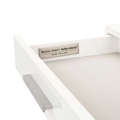 AICO by Michael Amini - Marquee Nightstand with LED Lights - Cloud White - KI-MRQE040-108 veiw 9
