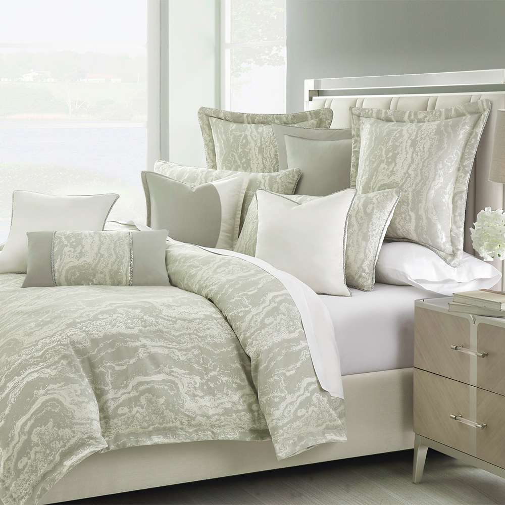 AICO by Michael Amini - Marvel 10-Piece King Duvet Set - Mist - BCS-KD10-MARVEL-MST veiw 1