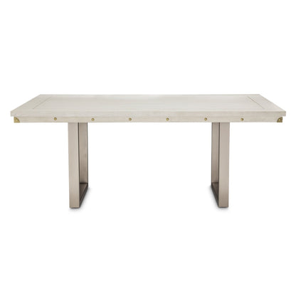 AICO by Michael Amini - Menlo Station Rectangular Dining Table in Eucalyptus & Brushed Silver - KI-MENP000-123 veiw 2