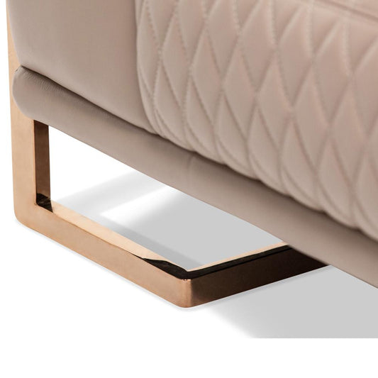 AICO by Michael Amini - Mia Bella Gianna Leather Chair & Half in Light Coffee - MB-GIANN38-PCH-801 veiw 2