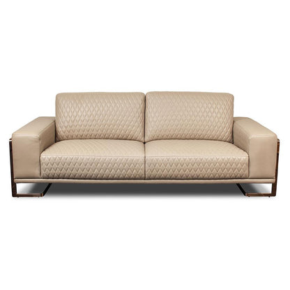 AICO by Michael Amini - Mia Bella Gianna Leather Standard Sofa in Light Coffee - MB-GIANN15-PCH-801 veiw 2