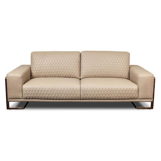 AICO by Michael Amini - Mia Bella Gianna Leather Standard Sofa in Light Coffee - MB-GIANN15-PCH-801 veiw 2