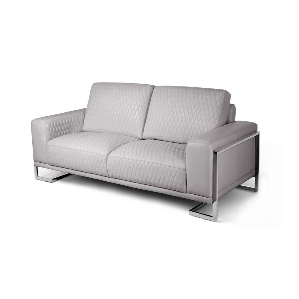 AICO by Michael Amini - Mia Bella Gianna Loveseat - Light Gray/Steel - MB-GIANN25-LGR-13 veiw 1