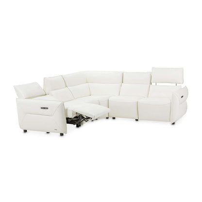 AICO by Michael Amini - Mia Bella Verona 5-Piece Sectional Sofa - Snow - MBLP-VRNA-WHT-5PCSET veiw 2