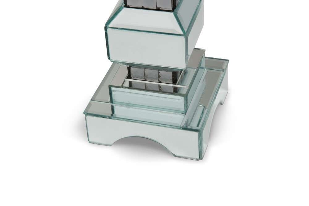 AICO by Michael Amini - Montreal - 4-Tier Mirrored Candle Holder with Crystals, Pack of 2 - FS-MNTRL156-PK2 veiw 2